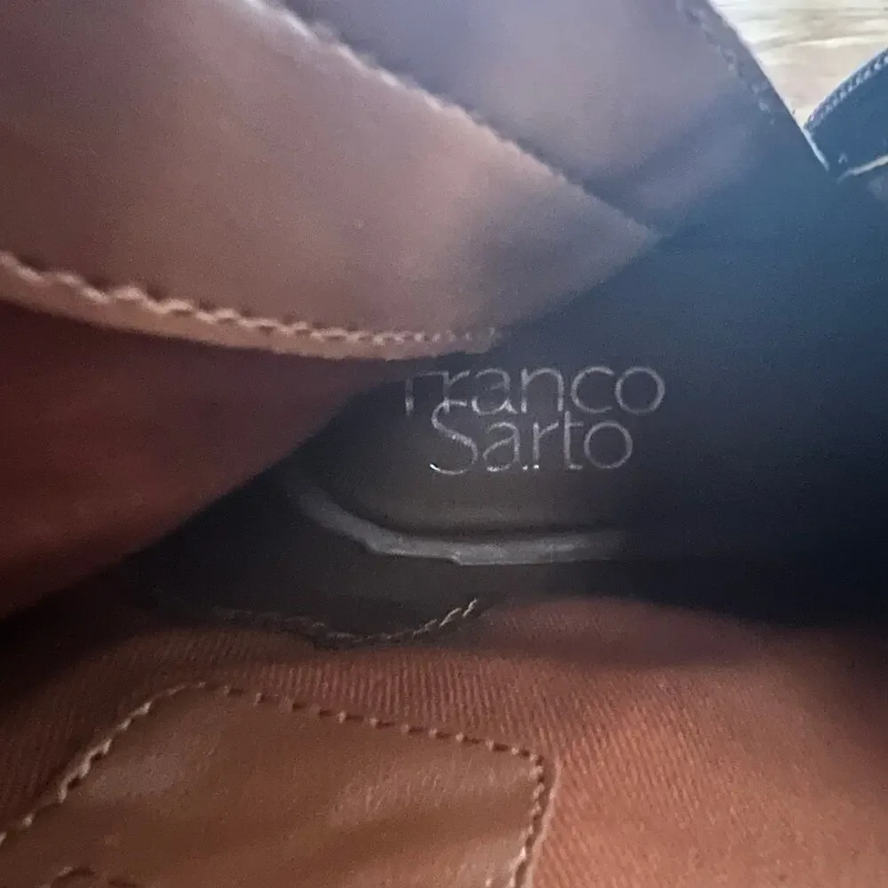 Franco Sarto Battina Knee High Black Leather Riding Leather Boots Size 6